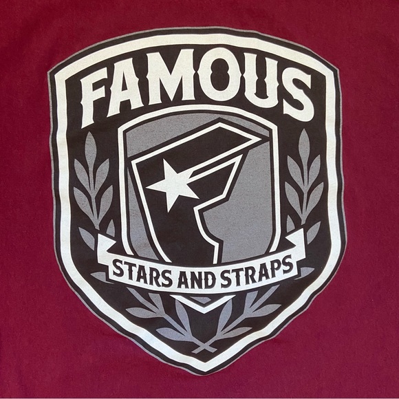 Vintage Famous Stars & Straps Men’s Y2K Logo T-Shirt Size 2XL - Picture 6 of 9